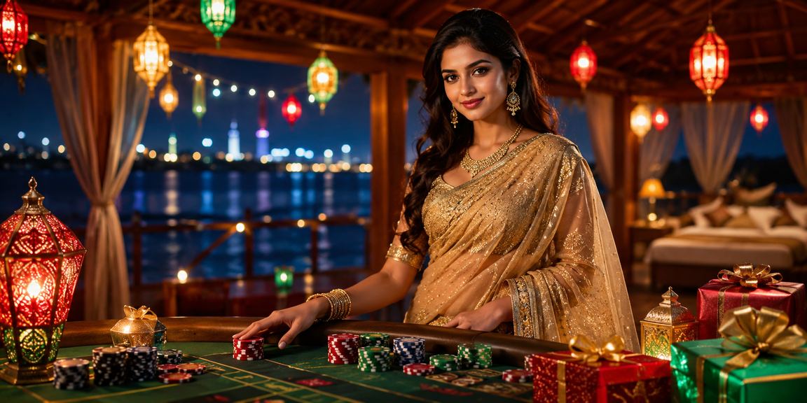 সেন্ট মার্টিনে শাড়ি পরিহিত একজন ভিআইপি সদস্য ক্যাসিনো গেম উপভোগ করছেন